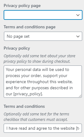 Woocommerce Privacy Policy