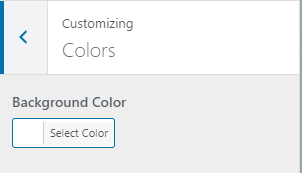Background color options