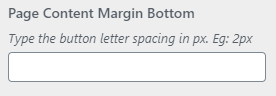 WP Configurator Theme General Setting Page Content Margin Bottom