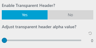 Adjust transparent header