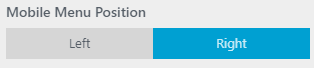 WP Configurator Theme Header Options Mobile Menu Position