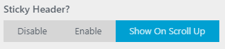 WP Configurator Theme - Header Options - Sticky Header