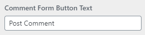 Comment Form Button Text