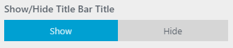 Show/Hide Title Bar Share Below Title