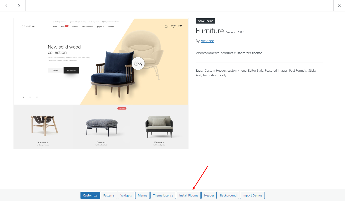 furnituretheme installplugins