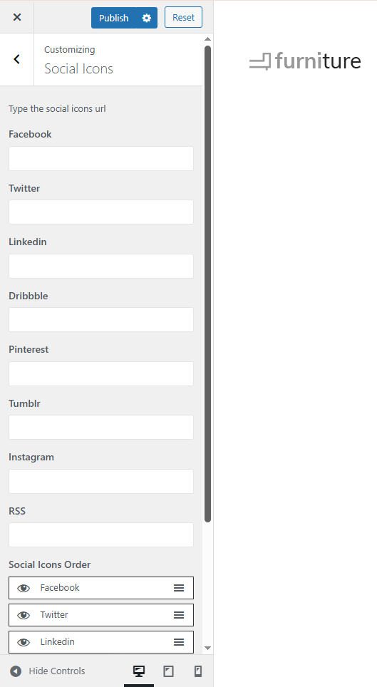 furnituretheme socialicons