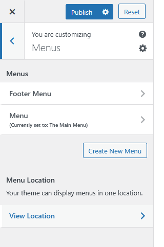 furnituretheme menu option