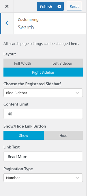furnituretheme search option
