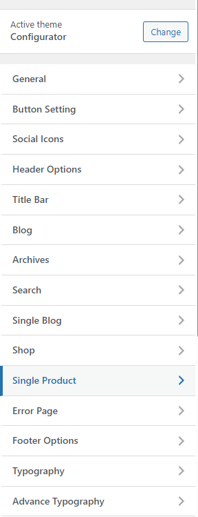 WP Configurator Theme Single Product