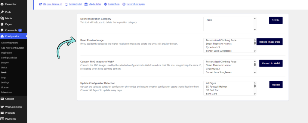 Tools Reset Preview Updated